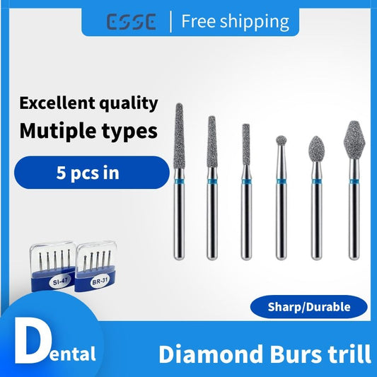 Dental Diamond Burs 5pcs/Pack